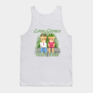 Flower, Manikin, Pot plant, Cactus, Love, Couple Tank Top